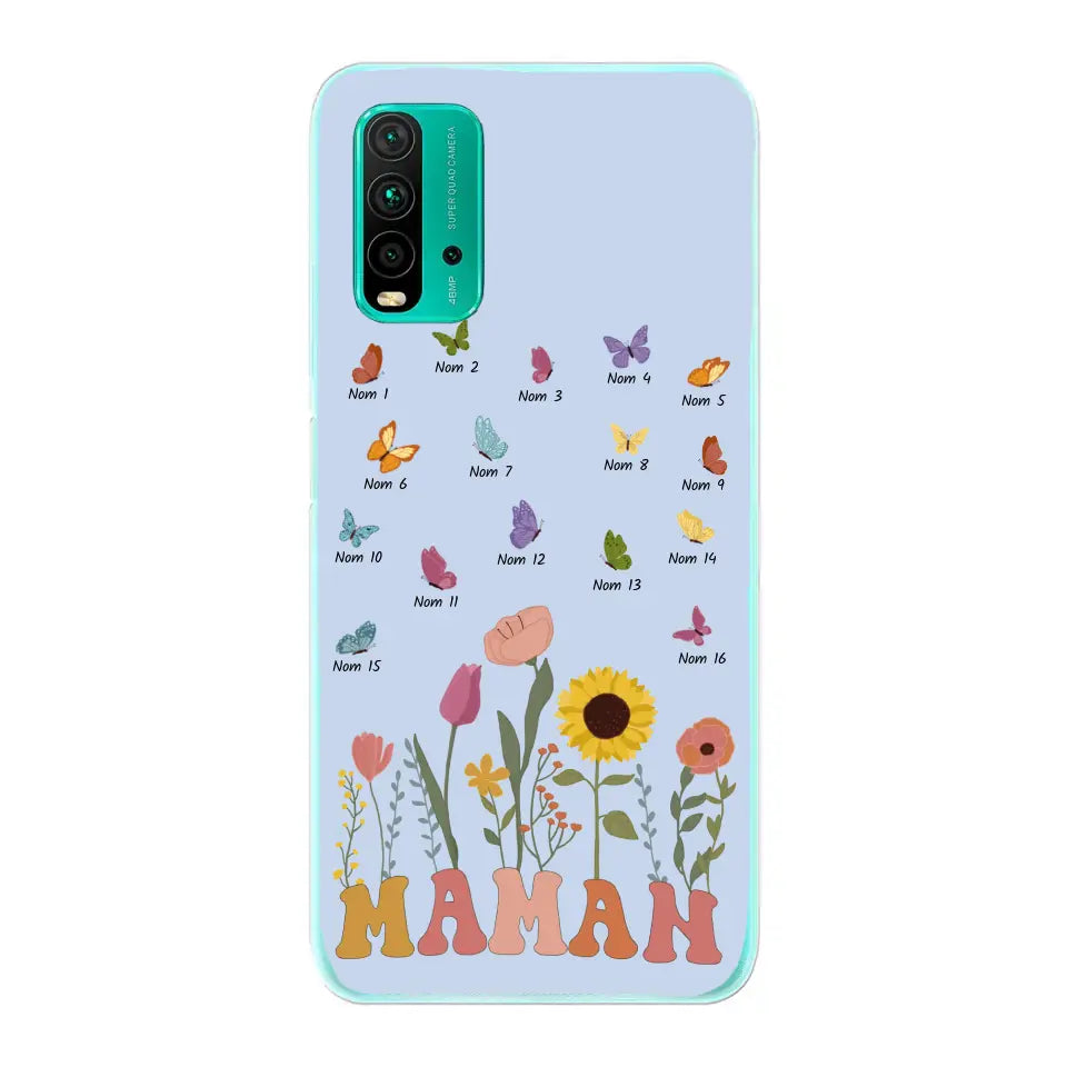 Prairie et papillons - Coque de téléphone personnalisée