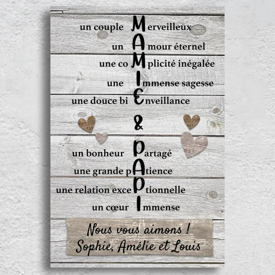 Un couple merveilleux - Toile personnalisée