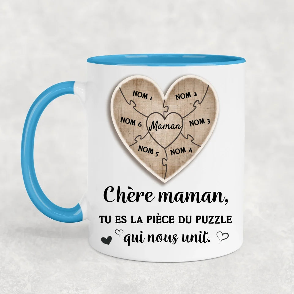 Pièce de puzzle - mug personnalisé