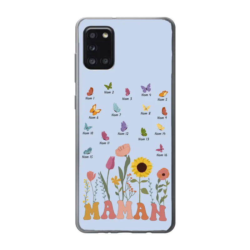 Prairie et papillons - Coque de téléphone personnalisée