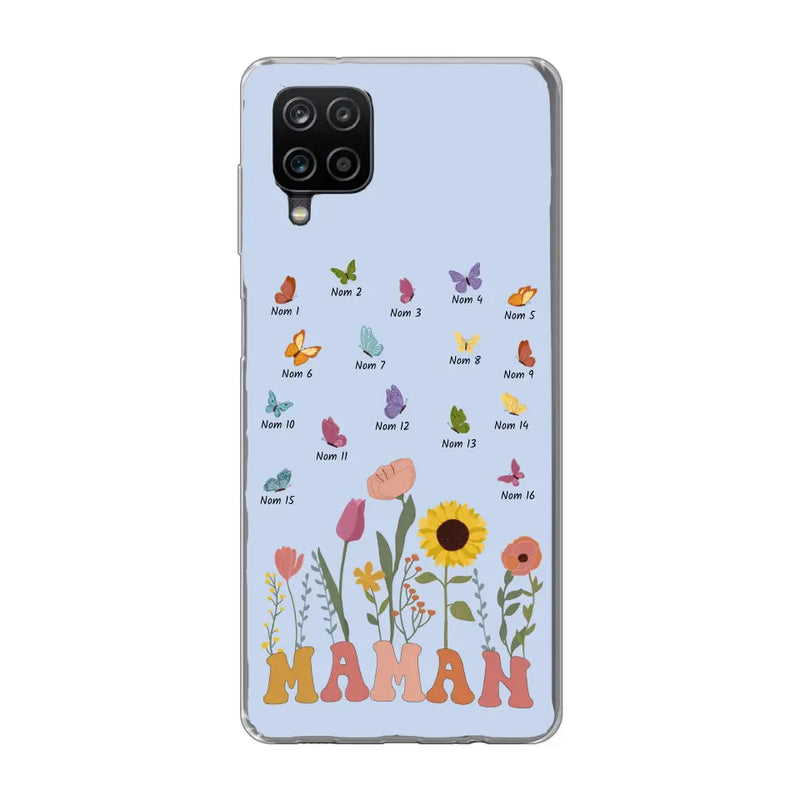 Prairie et papillons - Coque de téléphone personnalisée