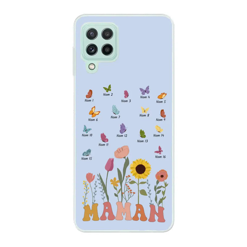 Prairie et papillons - Coque de téléphone personnalisée