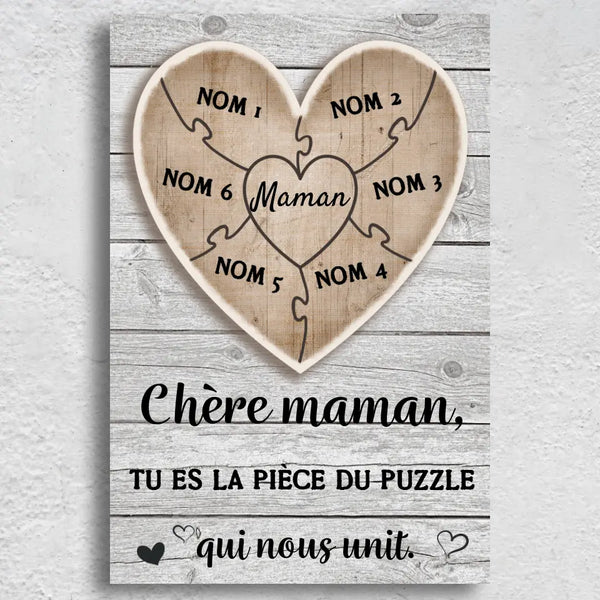 Pièce de puzzle - Toile personnalisée