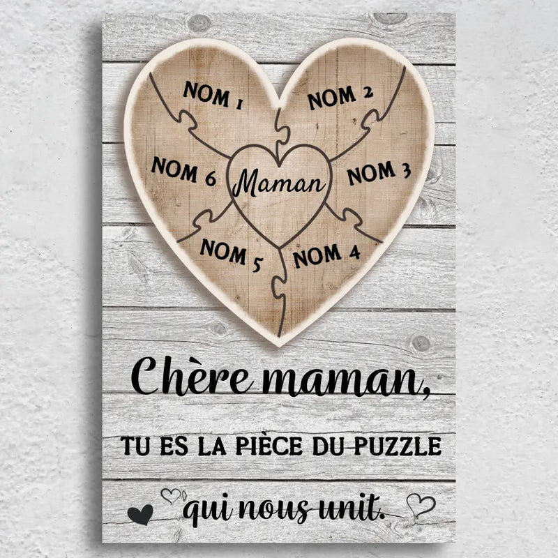 Pièce de puzzle - Toile personnalisée
