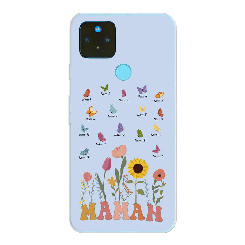 Prairie et papillons - Coque de téléphone personnalisée