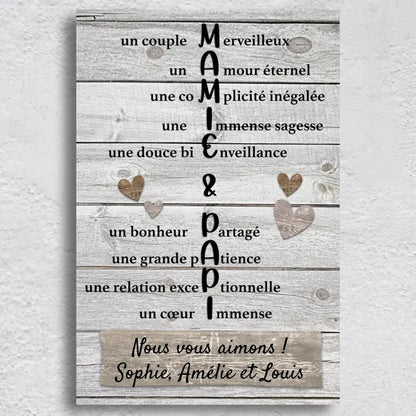 Un couple merveilleux - Toile personnalisée