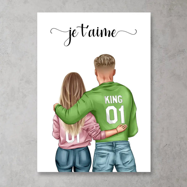 Couple (homme et femme) - Poster personnalisé