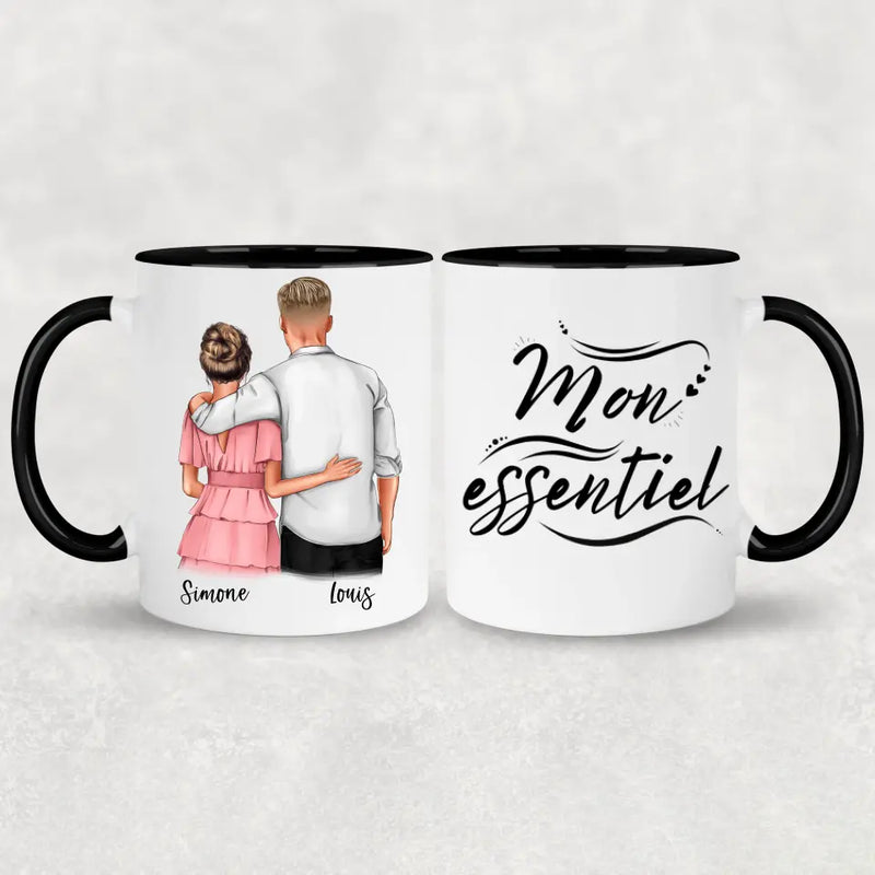 Couple qui s'enlace - Mug personnalisé