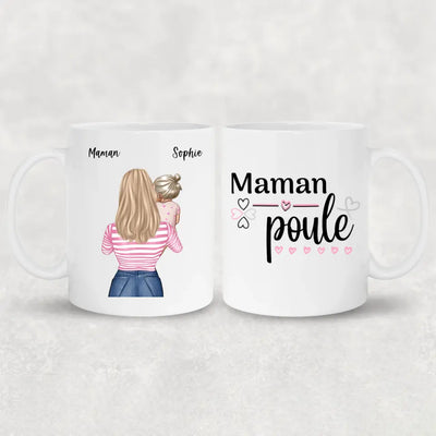 Maman avec 1 à 4 enfants - Mug personnalisé