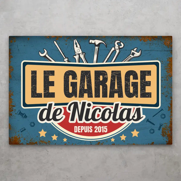 Ma garage - Plaque de porte personnalisée