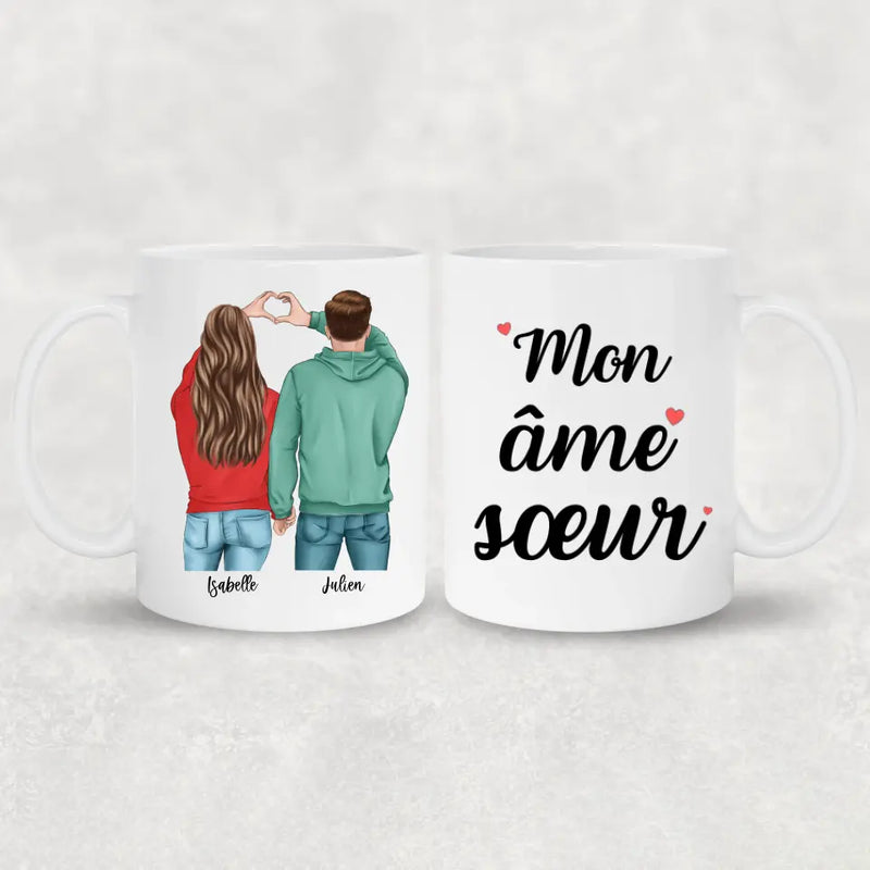 Couple (Cœur) - Mug personnalisé