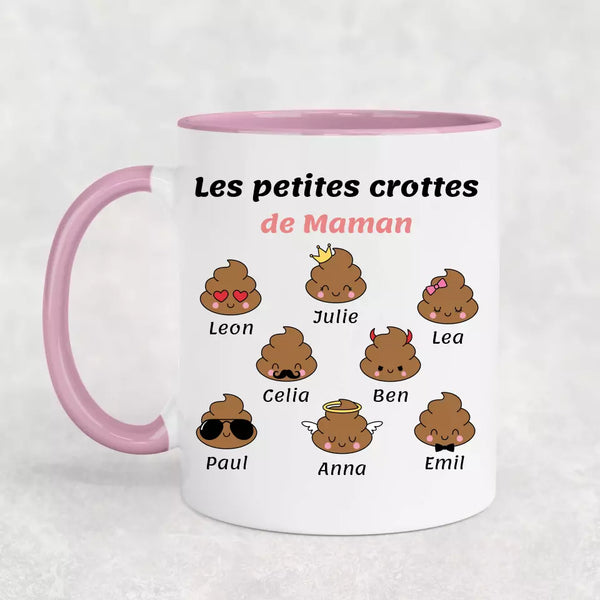 Les petites crottes de Maman - Mug personnalisé