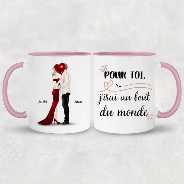 Couple qui s'embrasse - Mug personnalisé