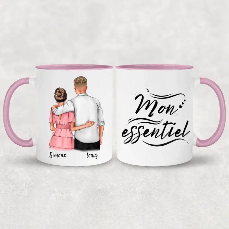 Couple qui s'enlace - Mug personnalisé