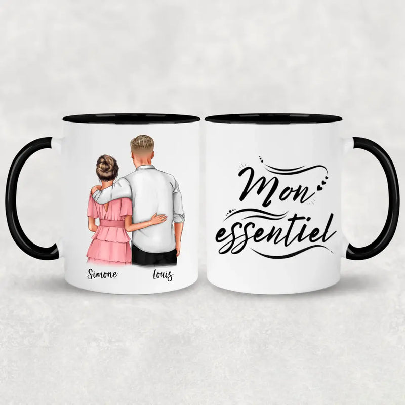 Couple qui s'enlace - Mug personnalisé