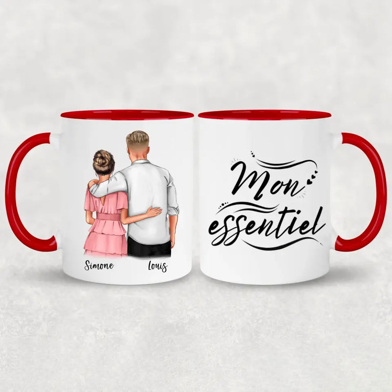 Couple qui s'enlace - Mug personnalisé