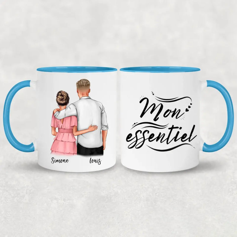 Couple qui s'enlace - Mug personnalisé