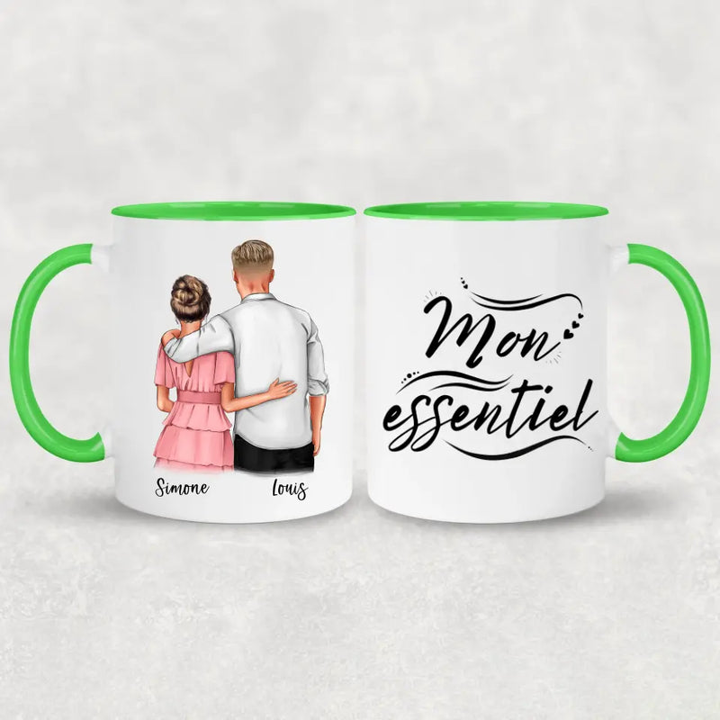 Couple qui s'enlace - Mug personnalisé