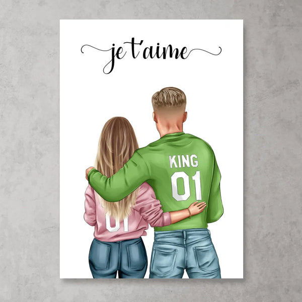 Couple (homme et femme) - Poster personnalisé