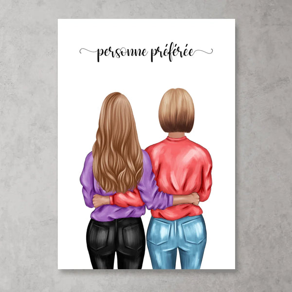 Couple (femme et femme) - Poster personnalisé