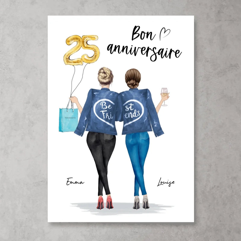 Bon anniversaire - Poster personnalisé