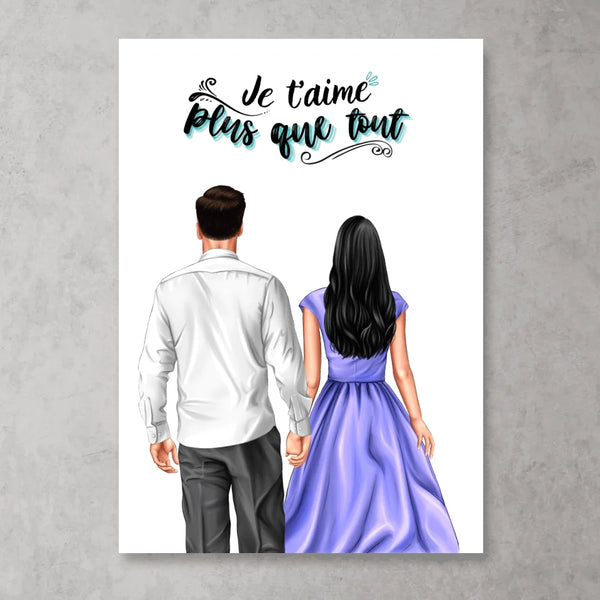 Couple main dans la main - Poster personnalisé