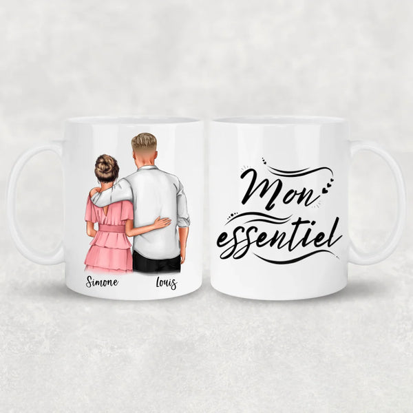 Couple qui s'enlace - Mug personnalisé