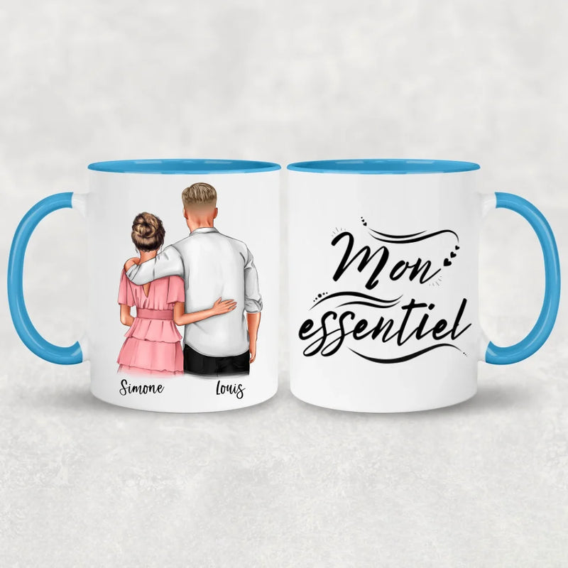 Couple qui s'enlace - Mug personnalisé