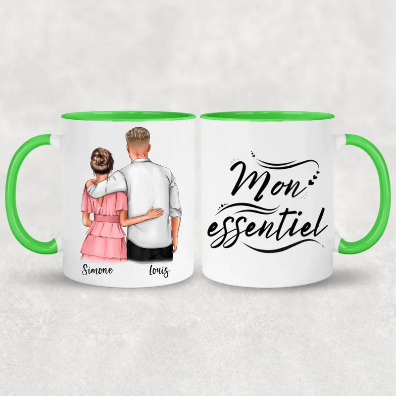 Couple qui s'enlace - Mug personnalisé