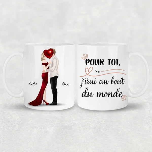 Couple qui s'embrasse - Mug personnalisé