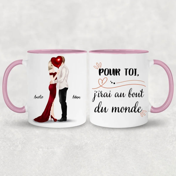 Couple qui s'embrasse - Mug personnalisé