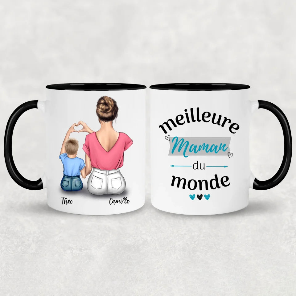 Maman et fils - mug personnalisé
