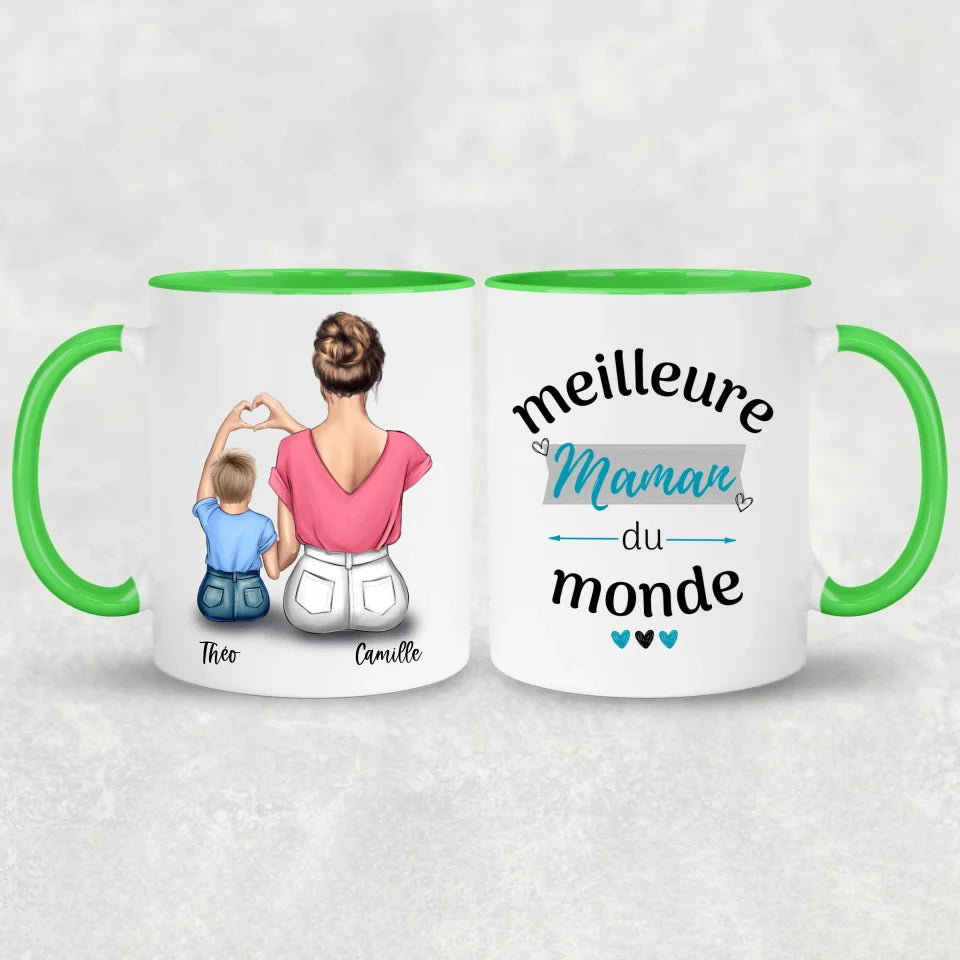 Maman et fils - mug personnalisé