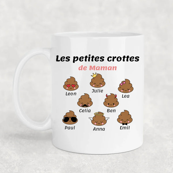 Les petites crottes de Maman - Mug personnalisé