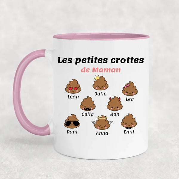 Les petites crottes de Maman - Mug personnalisé