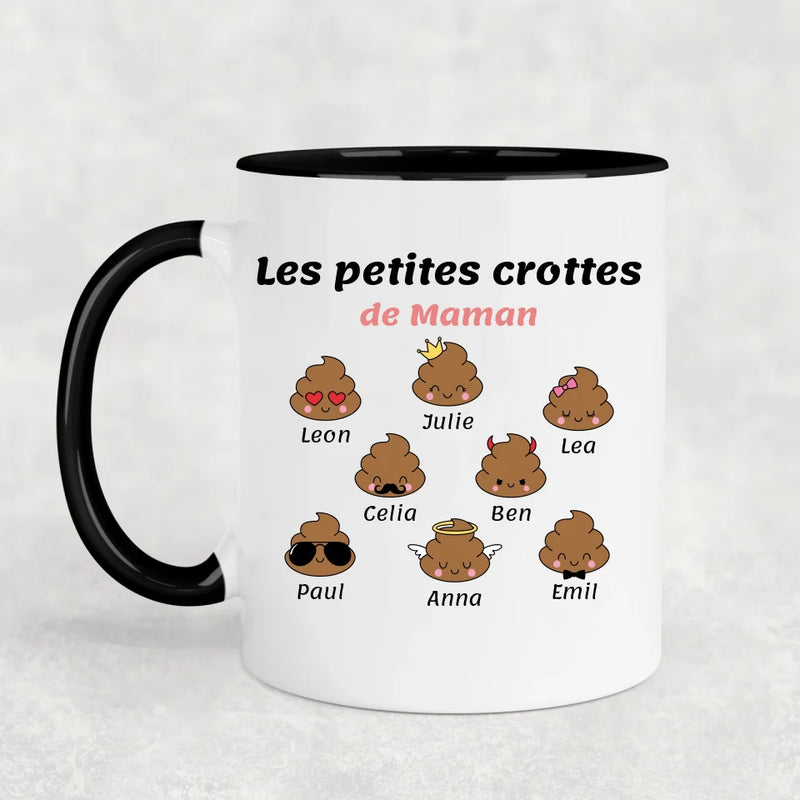 Les petites crottes de Maman - Mug personnalisé