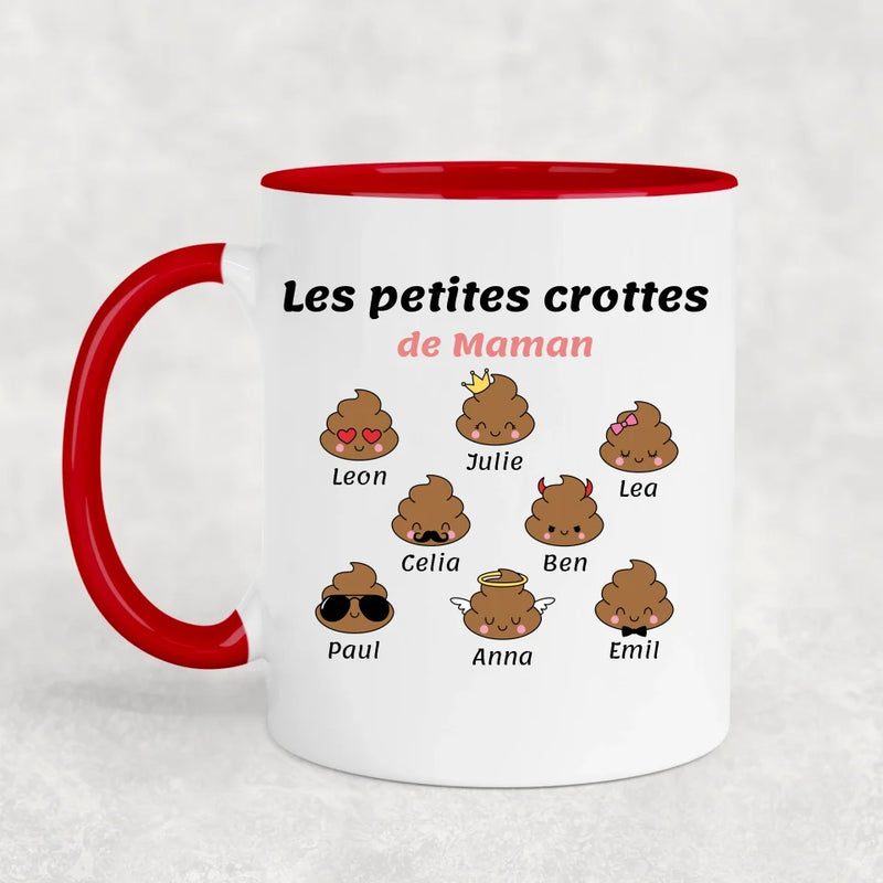 Les petites crottes de Maman - Mug personnalisé