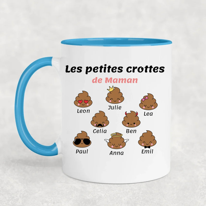 Les petites crottes de Maman - Mug personnalisé