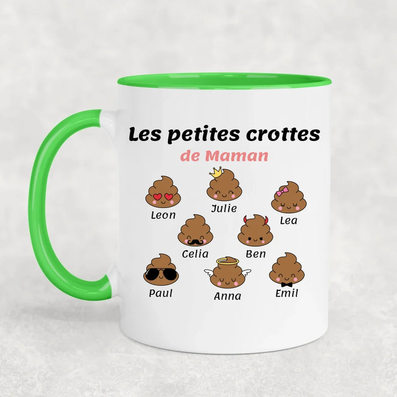 Les petites crottes de Maman - Mug personnalisé