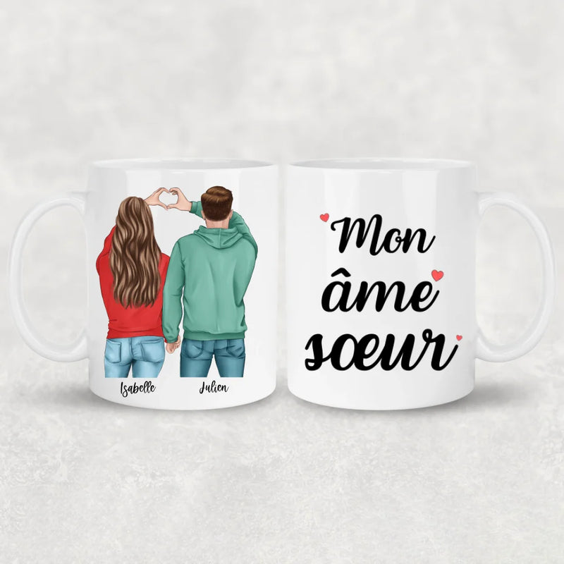 Couple (Cœur) - Mug personnalisé