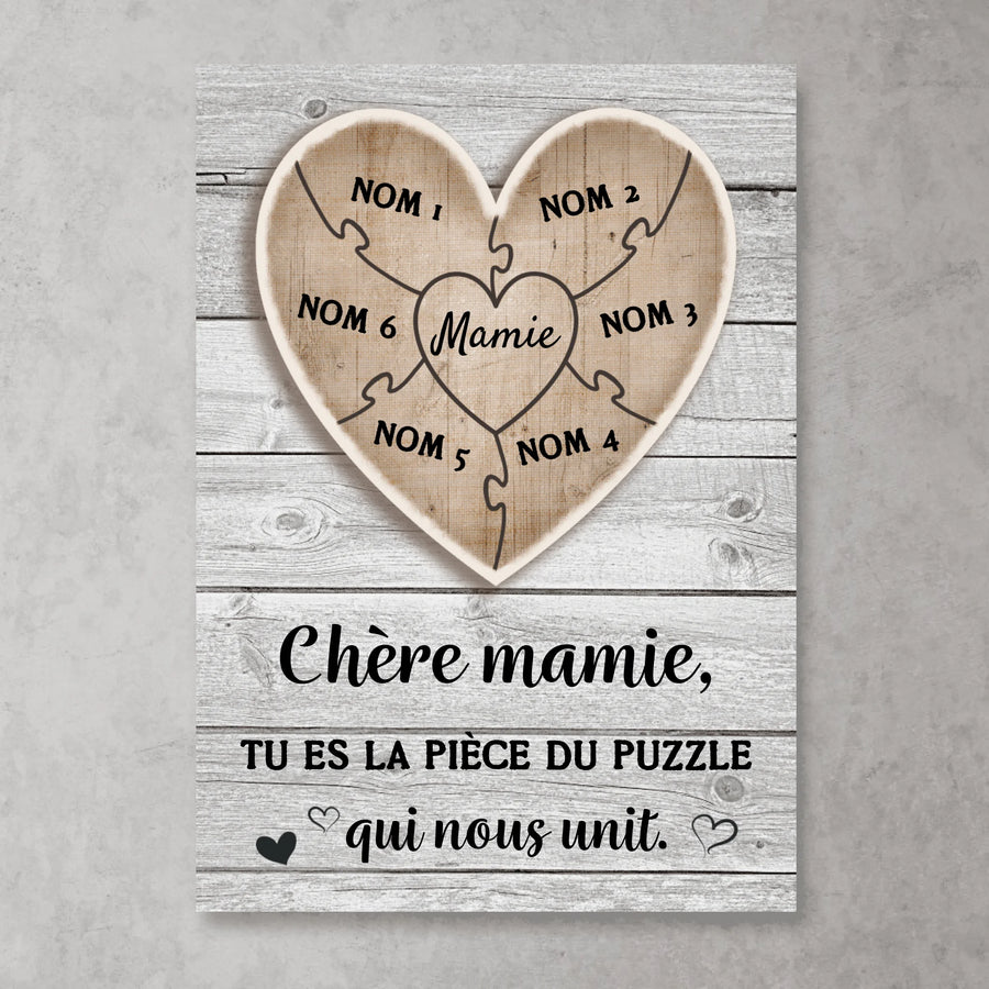 Pièce de puzzle - Poster personnalisé