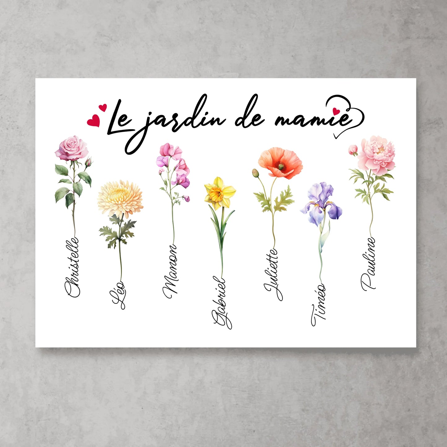 Le jardin de mamie - Poster personnalisé