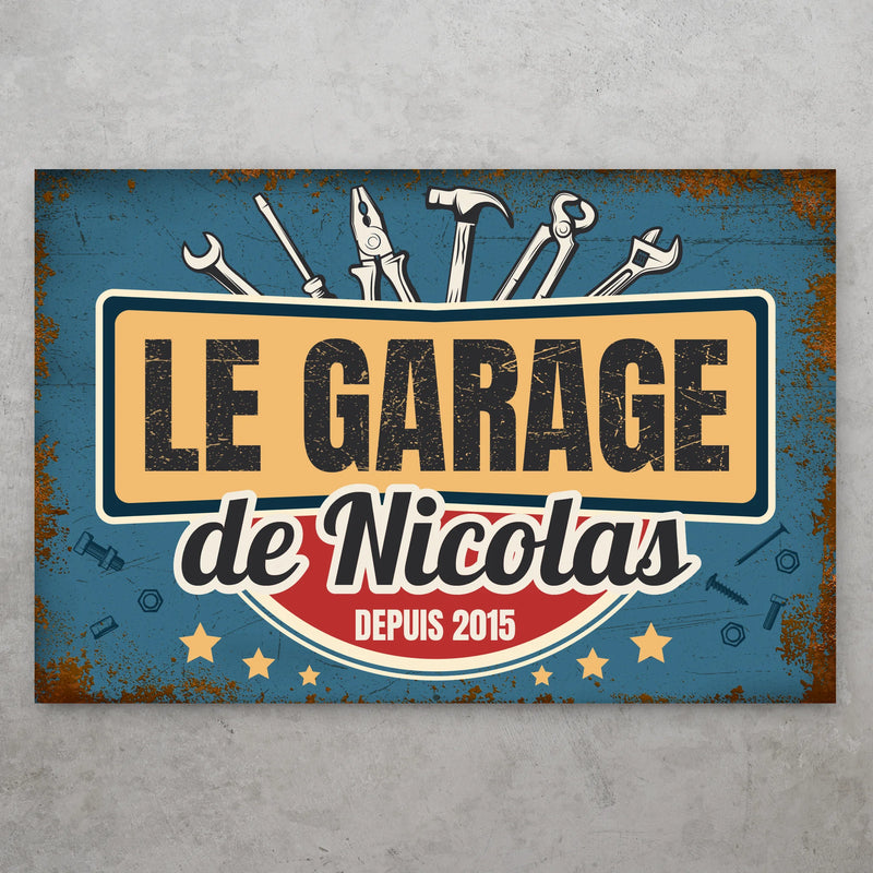 Ma garage - Plaque de porte personnalisée