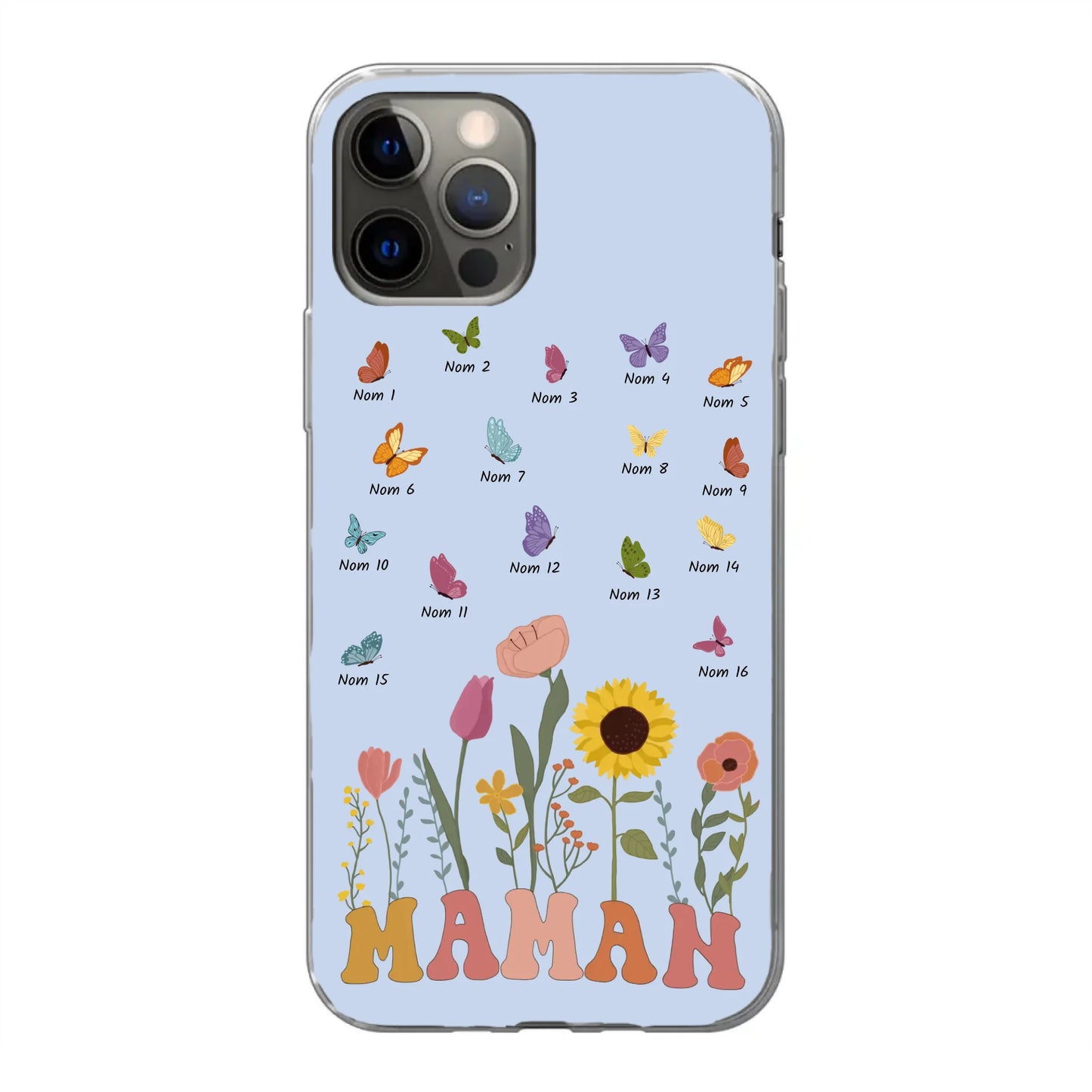 Prairie et papillons - Coque de téléphone personnalisée