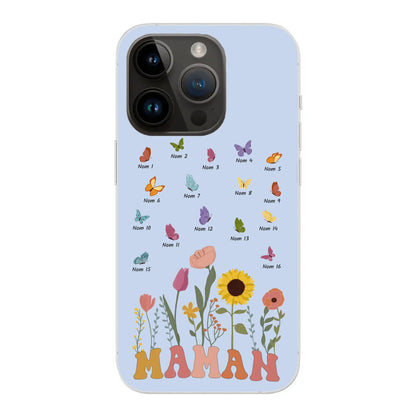 Prairie et papillons - Coque de téléphone personnalisée