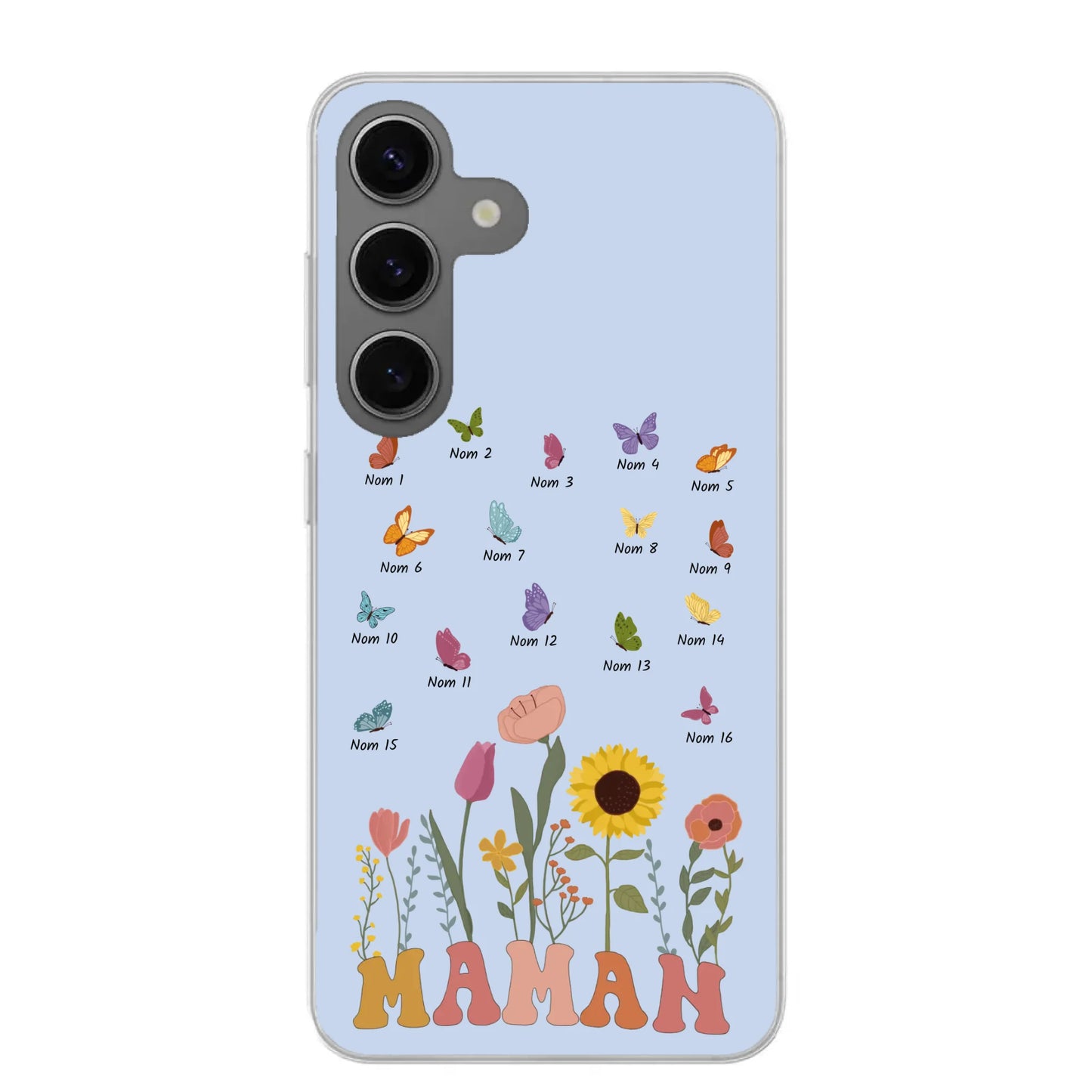 Prairie et papillons - Coque de téléphone personnalisée
