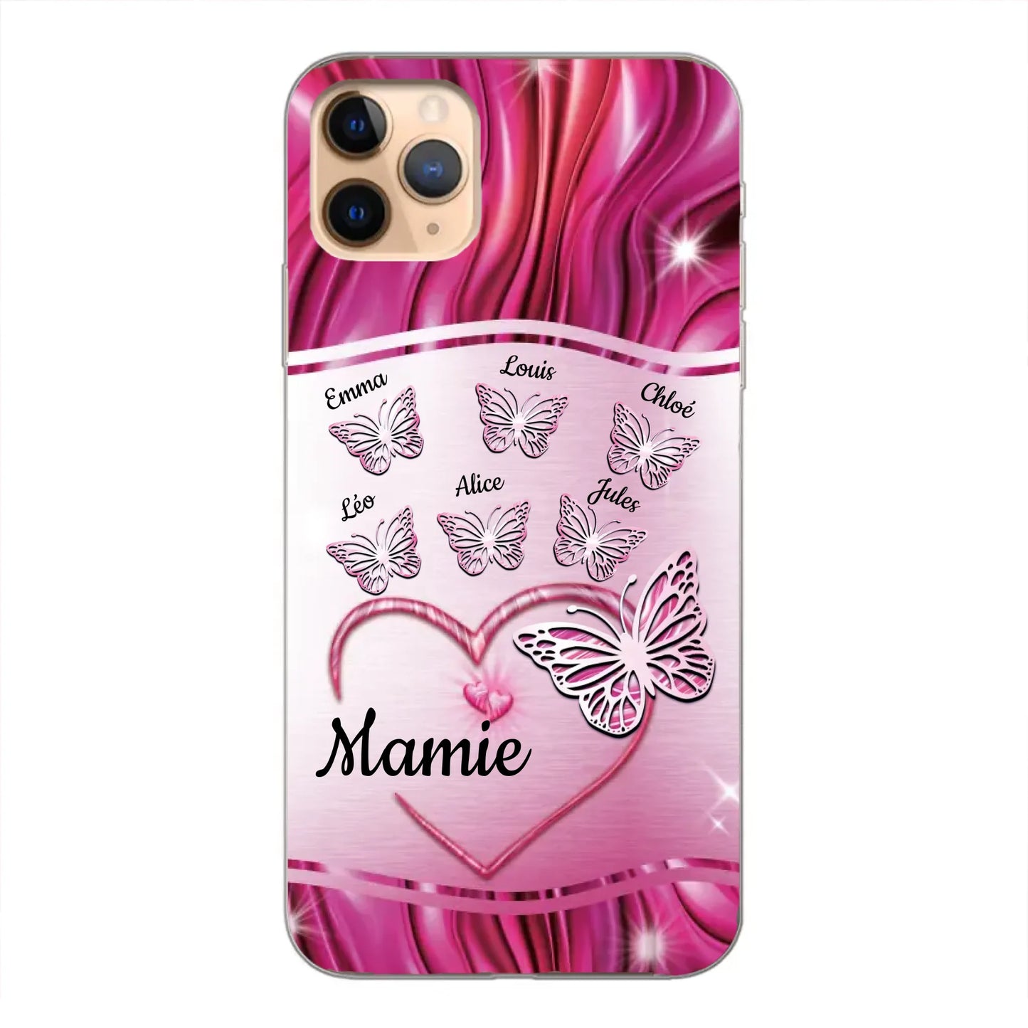Papillons scintillants - Coque de téléphone personnalisée