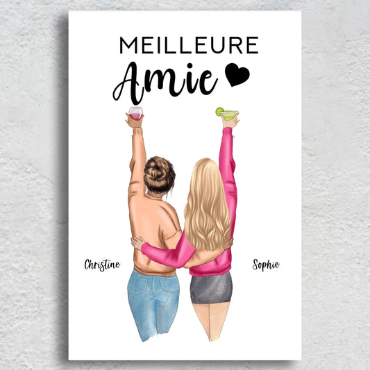 Meilleures amies - Toile personnalisée
