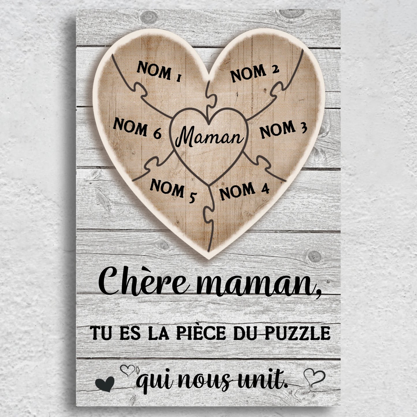Pièce de puzzle - Toile personnalisée