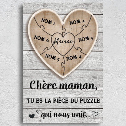 Pièce de puzzle - Toile personnalisée